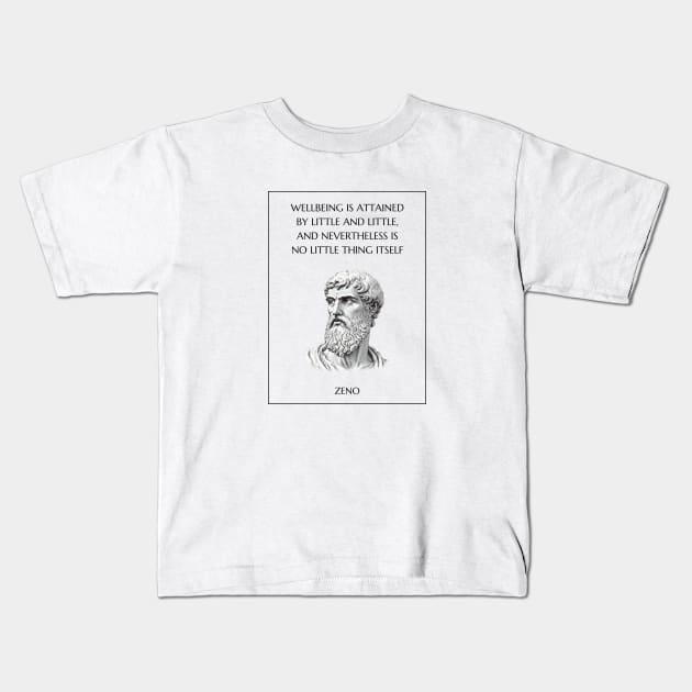 Zeno Quote Kids T-Shirt by Stoic King